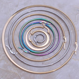 Stainless Steel Round Hoop Earrings 30mm