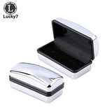 Sliver Plating Cufflinks Men Shirt Cuff Link Case