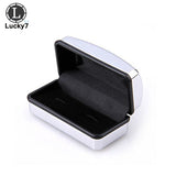 Sliver Plating Cufflinks Men Shirt Cuff Link Case