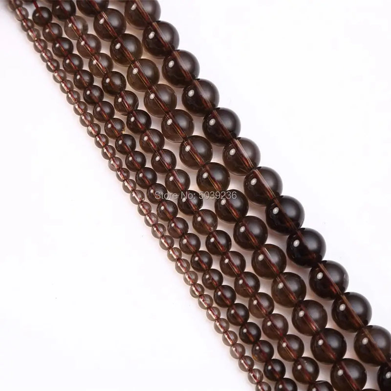 Smoky Quartzs Crystal Beads 4-12mm Natural Stone Spacer Beads