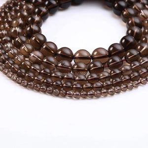 Smoky Quartzs Crystal Beads 4-12mm Natural Stone Spacer Beads