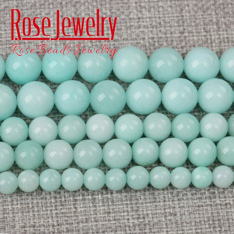 Amazonite Stone Beads Natural Round Spacer Beads 4-12mm