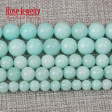 Amazonite Stone Beads Natural Round Spacer Beads 4-12mm