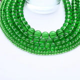 Green Glass Beads Natural Stone Round Spacer Beads for Jewelry Making 4-12mm
