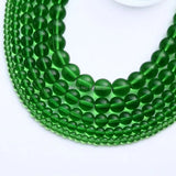 Green Glass Beads Natural Stone Round Spacer Beads for Jewelry Making 4-12mm