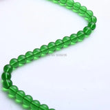 Green Glass Beads Natural Stone Round Spacer Beads for Jewelry Making 4-12mm
