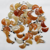 Sodalite Crystal Moon Charms Pendants for DIY Necklace Jewelry 24pcs/lot