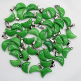 Sodalite Crystal Moon Charms Pendants for DIY Necklace Jewelry 24pcs/lot
