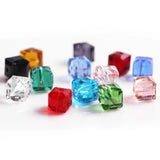Faceted Crystal Glass Cube Beads DIY Jewelry Findings