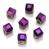 Faceted Crystal Glass Cube Beads DIY Jewelry Findings
