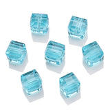 Faceted Crystal Glass Cube Beads DIY Jewelry Findings