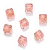 Faceted Crystal Glass Cube Beads DIY Jewelry Findings