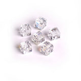 Faceted Crystal Glass Cube Beads DIY Jewelry Findings