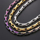 Colorful Men's Cuban Chain Necklace Punk Style Thick Jewelry Gift