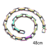 Colorful Men's Cuban Chain Necklace Punk Style Thick Jewelry Gift