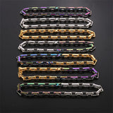 Colorful Men's Cuban Chain Necklace Punk Style Thick Jewelry Gift