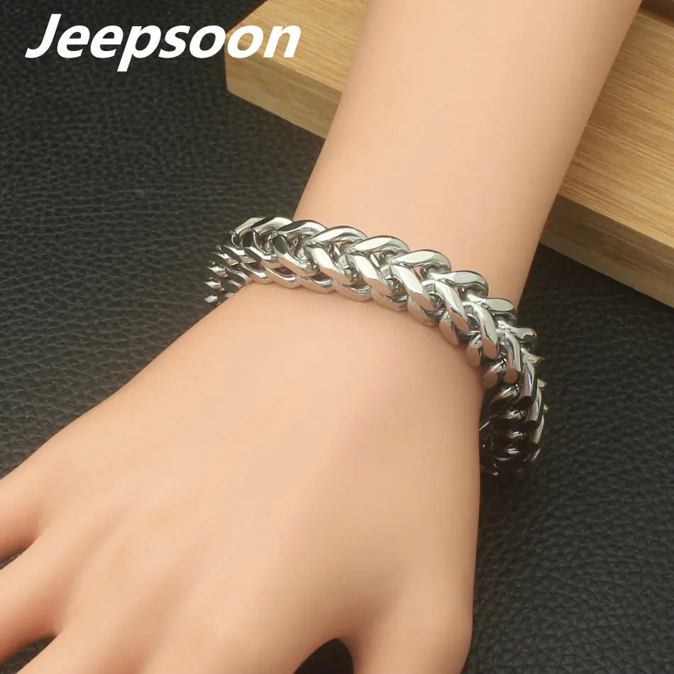 Vintage Stainless Steel Bracelet & Silver Chain Hot Sale