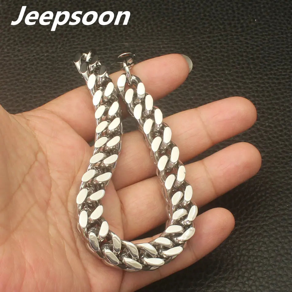 Vintage Stainless Steel Bracelet & Silver Chain Hot Sale