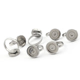 Stainless Steel Open Rings Tray Blanks Base Settings Charms Ring Setting