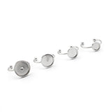 Stainless Steel Open Rings Tray Blanks Base Settings Charms Ring Setting