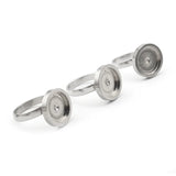Stainless Steel Open Rings Tray Blanks Base Settings Charms Ring Setting