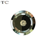Stainless Steel Round Diamond Display Stone Box 3.4cm