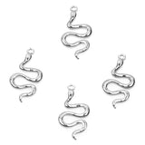 Stainless Steel Snake Charms For Jewelry Making Necklace Earrings 10pcs