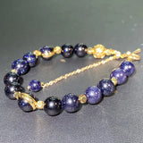 Starry Sand Stone Bracelet Round Bead Crystal Adjustable Bracelets
