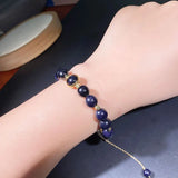 Starry Sand Stone Bracelet Round Bead Crystal Adjustable Bracelets