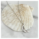 Moon Shape Sterling Silver Necklace for Women