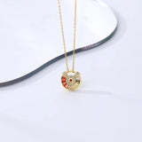 Sterling Silver Devil?s Eye Necklace with Zircon