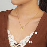 Sterling Silver Devil?s Eye Necklace with Zircon