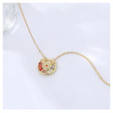 Sterling Silver Devil?s Eye Necklace with Zircon