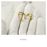 Silver Plated Wave Twist Earrings for Women
