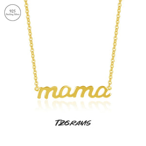Silver Plated 'MAMA' Necklace Celebrity Style Jewelry