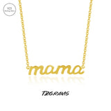 Silver Plated 'MAMA' Necklace Celebrity Style Jewelry