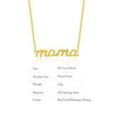 Silver Plated 'MAMA' Necklace Celebrity Style Jewelry