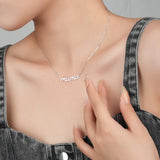 Silver Plated 'MAMA' Necklace Celebrity Style Jewelry