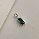 Square Vintage Pendant with Simulated Diamond