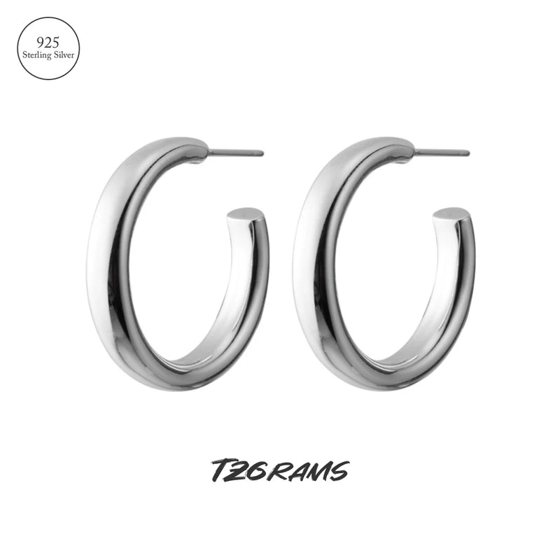 Silver Plated Hoop Earrings for Women, Birthday Party Jewelry