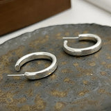 Silver Plated Hoop Earrings for Women, Birthday Party Jewelry