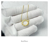 Minimalist Sun Shape Sterling Silver Necklace