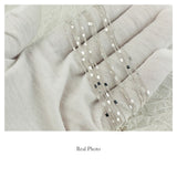 Elegant Sterling Silver Lace Sweater Chain Necklace for Women