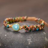 Stone Charm Bracelets Amazonite String Braided Strand Bracelets