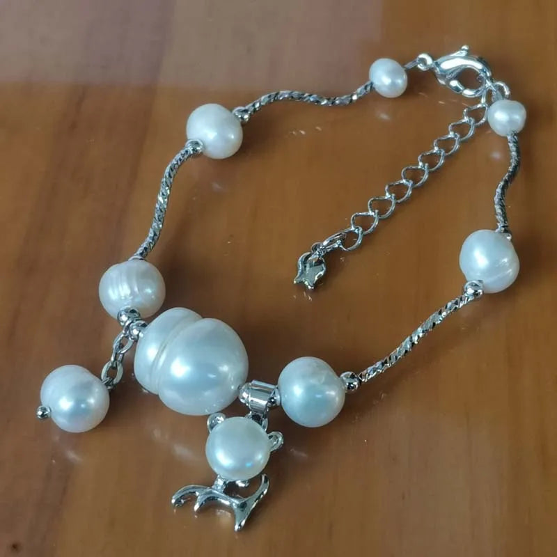 Natural Fresh Water Pearl Bracelet Extend Chain
