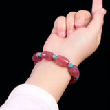 Strawberry Natural Crystal Bracelets Bucket Beads Hand String Beauty