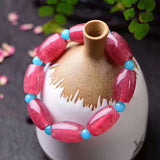 Strawberry Natural Crystal Bracelets Bucket Beads Hand String Beauty