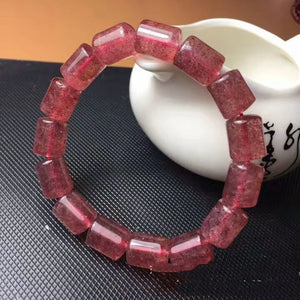 Strawberry Natural Crystal Bracelet Beads Hand String Women Girl Single