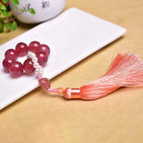 Strawberry Crystal Pendant Handmade Keychain Bag Hanging