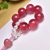 Strawberry Crystal Pendant Handmade Keychain Bag Hanging